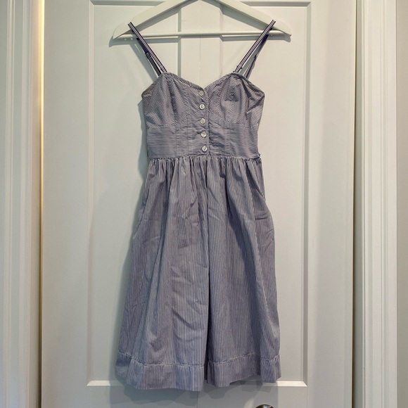 Blue and white striped corset dress. - Picture 1 of 2